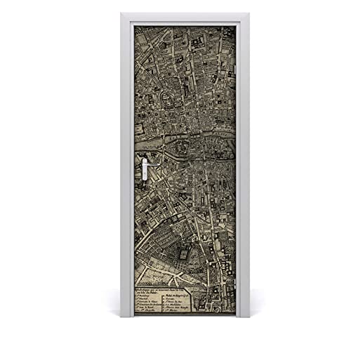 Fondo de pantalla autoadhesivo DIY lavable con diseño de mapa vintage 2