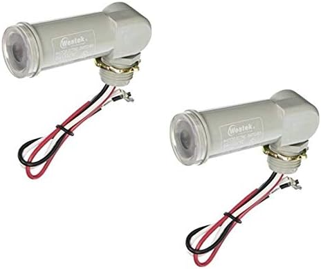 Westek Photocell Sensor Light Control for Outdoor Lighting (SW103T), 2 Pack - Dusk to Dawn Outdoor Light Control with Swivel Feature, Weather Resistant - Ideal for Lampposts and Porch Lights