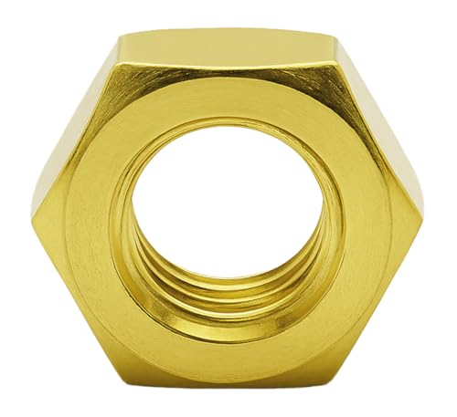 NACX M20 Brass Hex Nuts, High-Strength Metal Hexagonal Machine Nuts