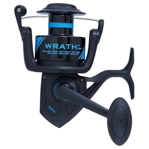 PENN Fishing Wrath Spinning Fishing Reel - WRTH2500C, Black, Blue