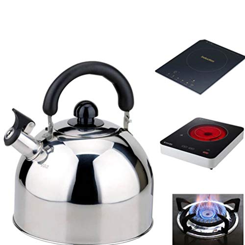HEMOTON 1 peça de chaleira 6L de grande capacidade de aço inoxidável 6L com apito doméstico para coz
