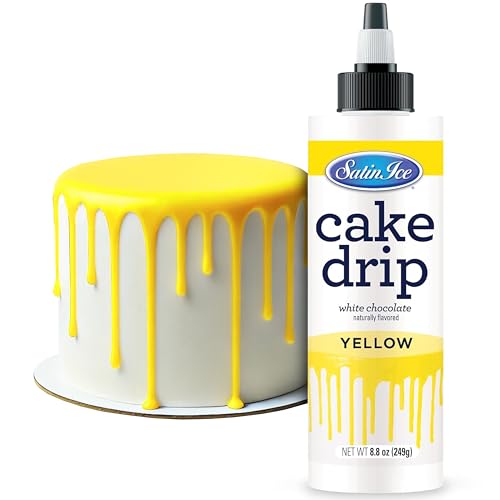 Satin Ice Cake Drip, Yellow, 8.8 Ounce