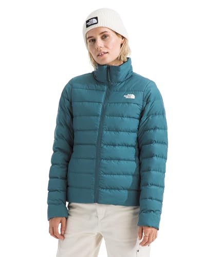 THE NORTH FACE Chaqueta Aconcagua 3 para mujer, resistente al viento, repelente al agua, relleno 600, aislamiento de plumón de aves acuáticas, espacio, talla L