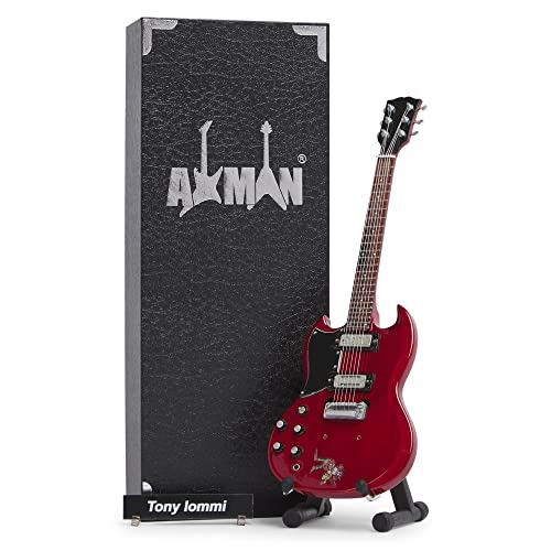 T Iommi – Réplique de guitare miniature - Les Beatles, Paul McCartney, John Lennon, RIngo Starr, George Harrison T Iommi - Réplique de guitare miniature