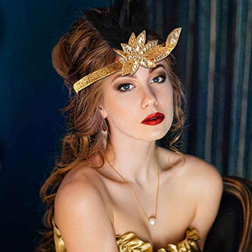 Beaupretty tiara de pena melindrosa colar brincos luvas suporte de cigarro para fantasia de Hallowee