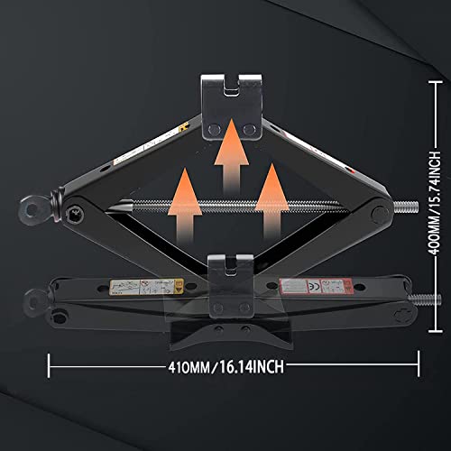 Scissor Jack For Car-2.0Ton(44009Lbs) 丨Car Jack Kit-Tire Jack丨Portable,丨Deal For Suv And Auto-With Crank Handle丨Heavy Duty Material,Black #TOP2
