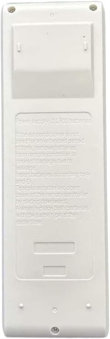 Back view of the remote control showing the battery compartment.