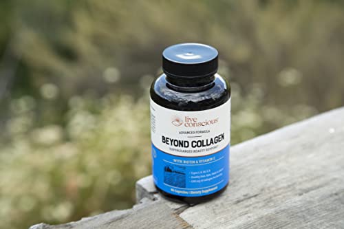 Live Conscious Beyond Collagen Multi Collagen Capsules - Types I, Ii, Iii, V & X | Hydrolyzed Blend With Biotin & Vitamin C For Hair, Skin, Nails 90 Capsules (2-Pack) #TOP5