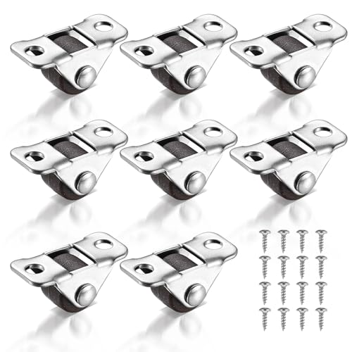 GEEHUA Lot de 8 Petites Roulettes Pivotantes 2,5 cm pour Meubles, Charges Lourdes, Profil Bas, Mini Fixes pour Appareils, Armoire, Étagère de Rangement Inférieure