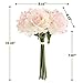 Eyamumo Fake Flowers, Faux Silk Real Touch Artificial Rose Flowers for Decoration DIY, Wedding Party, Home Office Decoration and Dining Table Centerpiece, 7Pcs (WhitePinkEdge-30cm, 30CM)