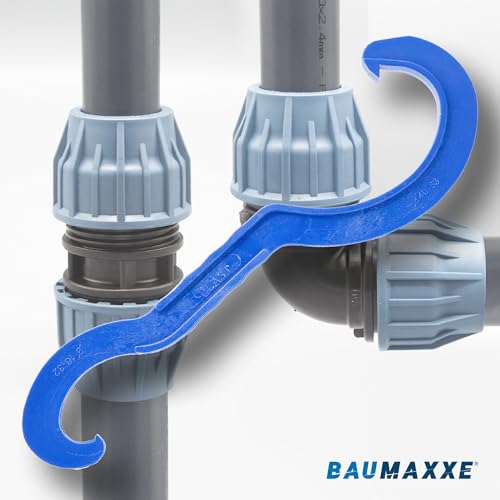 Baumaxxe Montageschlüssel für Kunststoff Fittinge I 16-63 mm I Doppelschlüssel I bm231