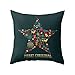 Produktbild JujubeZAO Kissenbezug, Frohe Weihnachten, Stern, Baum, Elch, Kissenbezug für Sofa Bett, Auto, Café, Dekoration für Zuhause 1#