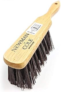 Newman and Cole Natural Wooden Hand Brushes - Choose from Hard Stiff Bristle Brush or Soft Brush with Natural or Synthetic Bristles (2 x Natural Coco Soft Hand Brush)