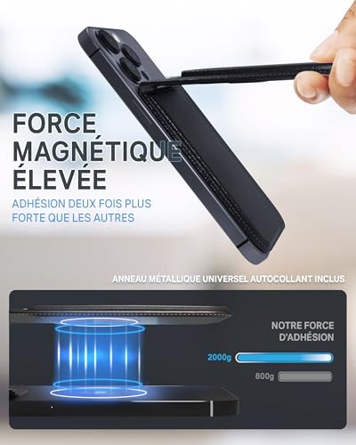 Portefeuille magnétique avec support réglable Volta Sunslice pour iPhone 16 et 15 - 4