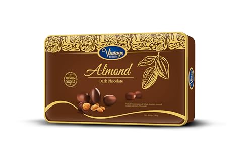 Image of Vintage Luxury Roasted Almond Coated with Dark Chocolate, 6.35 oz ℮ 180 g