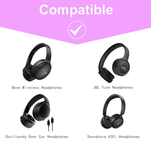 Image of XANAD Hard Case for Bose QuietComfort, QC Ultra, QC 45, QC 35, QC45 SE, QC SE or Skullcandy Crusher Evo, Hesh ANC, Hesh Evo, Crusher ANC 2, Crusher, Riff 2 Noise Headphones(Outer Purple+Inner Purple)
