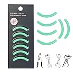 Soft Silicone Rubber Eyelash Curler Refills Compatible with Shiseido, Tweezerman, Revlon, Shu Uemura, Surratt, e.l.f Eyelash Curler for Travel Portable Carry,Cosmetic Accessory,6PCS (Green)