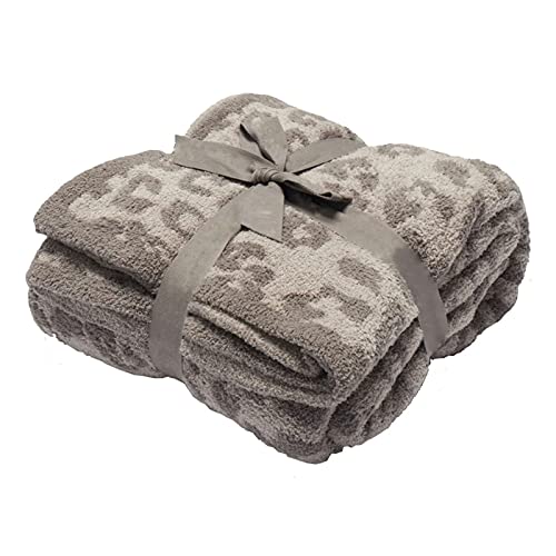 Baoblaze Cobertor Leopard Throw Capa de Sofá Estampa Cobertor de Pelúcia Leve Confortável Super Maci