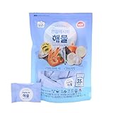 Korean Broth Coin Stock 4g x 35 Tablets - Broth Tablet for Soup Base, Freeze-Dried, No Artificial Flavors, Korean Seafood Stock Coins, Deep Umami Flavor - Easy Pre-Portioned Korean Soup Tablets