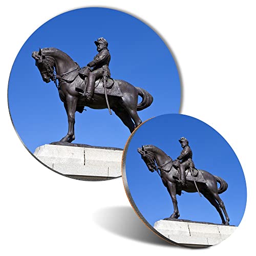 1x Round Mouse Mat & 1x Round 9cm Coaster Matching Set The King Edward VII Monument Liverpool UK Mouse Pad, Gaming, Mousepad, Desk Accessory, Home Office #53479