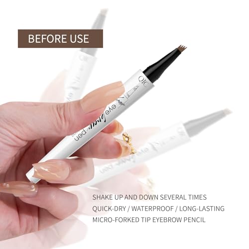 Yulinlon Q709 Brow Master – 4-Way Waterproof Eyebrow Pen for Effortless Brows (2#Dark Coffee)