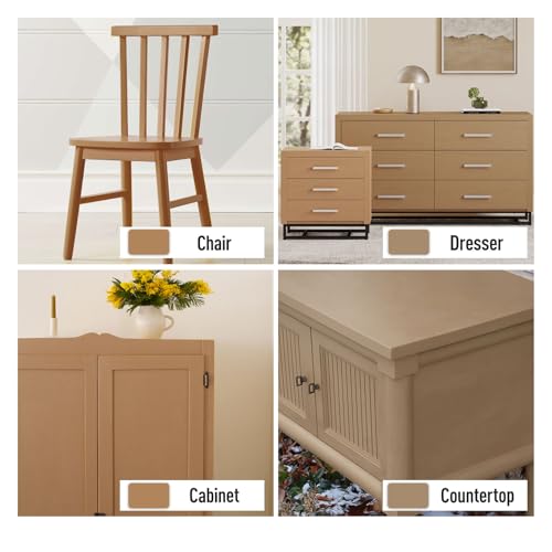 DWIL Acrylic Wood Paint for Furniture - Semi-Gloss Paint Suitable for Wood Surface Renovation, Water-Based All match Paint, Non-Toxic & Odorless, Eco-Friendly & Healthy (32oz, Matte Oak Light Brown) by DWIL - Image 4