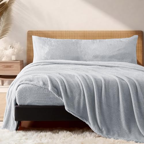 MANEMI Juego de Sábanas Coralina Cama 180,Incluye Sábana Encimera, Bajera y Funda de Almohada,Cálido y Comfort, 100% Microfibra Extra Suave,Sábana para Invierno.