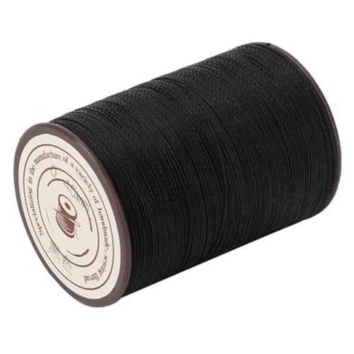 Hilo de cera para costura en cuero SUNGOOYUE, poliéster, 0.45 mm, bobina de 160 m, negro, para manualidades, joyería y reparación de calzado y bolsos miniatura 3