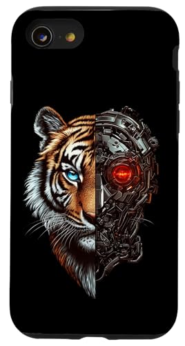 �ʔ����Ճ��{�b�g�Z�p�T�C�{�[�OAI�Ճ��{�b�g���� Tiger Robot Tech �X�}�z�P�[�X iPhone SE (2020) / 7 / 8 �p