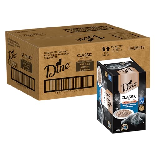 Dine Classic Collection Wet Cat Food Tuna Mornay & Cheese 85g Tray, 42 Pack