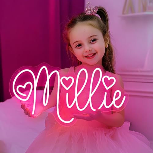 Image of Custom Neon Sign Customizable - Large Led Personalized Neon Sign for Wall Decor Bedroom Wedding Birthday Party Christmas Gift Neon Name Light Sign Bar Game Rome Business Logo Custom Led Sign