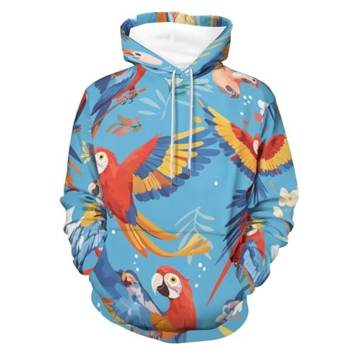 Sweat à capuche perroquet pour homme et femme confortable en taille S