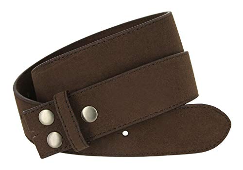 Image of Men's Belt Rounded Edge Heel Bar Buckle Casual Jean Suede Leather Belt 1 1 /2 inch Wide