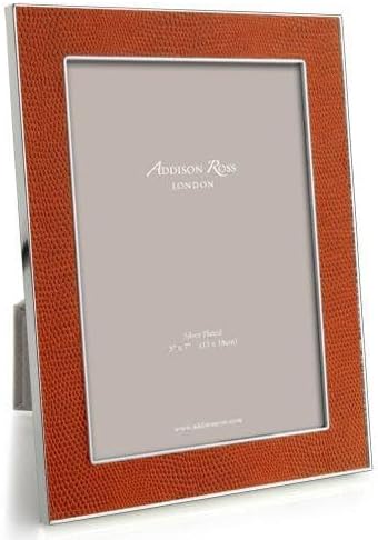 Addison Ross Burnt Orange Faux Snake Enamel Picture Frame (5x7)