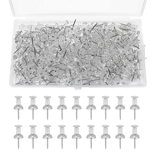 XPEX 200 Uds. Pasadores para tablón de anuncios, pasadores para tablón de anuncios, Adorno de Pasador Plano con Caja de Almacenamiento para Tablero de Pared, Tablero de Corcho