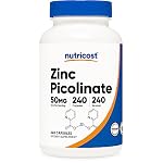 Nutricost Zinc Picolinate 50mg, 240 Vegetarian Capsules - Gluten Free and Non-GMO (240 Caps)