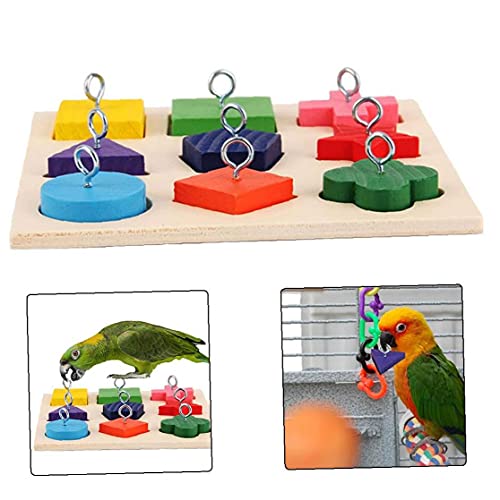 NIDONE Vogel Houten Blok Speelgoed Papegaai Intelligentie Training Educatief Speelgoed Spelen Foerageringbenodigdheden… - Afbeelding 4