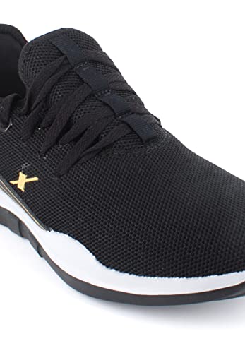 Image of Men's Black Golden Shoes for Trekking Hiking & Walking with Mesh EVA (SX0614GBKGO0009)