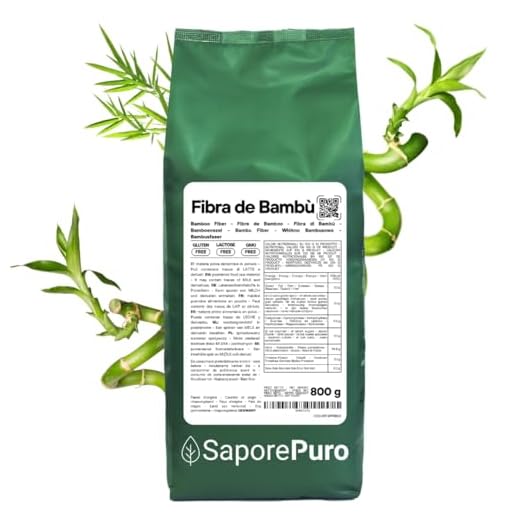 SaporePuro Fibra de Bambú de calidad alimentaria - 800 gr - harina baja en carbohidratos