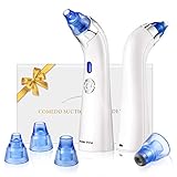 Diealles Shine Extractor de Puntos Negros y Limpiador de Poros, Eliminador Succionador de Puntos Negros para Espinillas y Acné, Pore Vacuum Ceaner con 4 Cabezales Pulidores Faciales