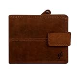 StarHide RFID Bloqueo De Los Hombres Marrón Apenado Cazador De Cuero De La Cartera Con Seguro De Bolsillo De Monedas Con Cremallera - Regalo En Caja - 1044
