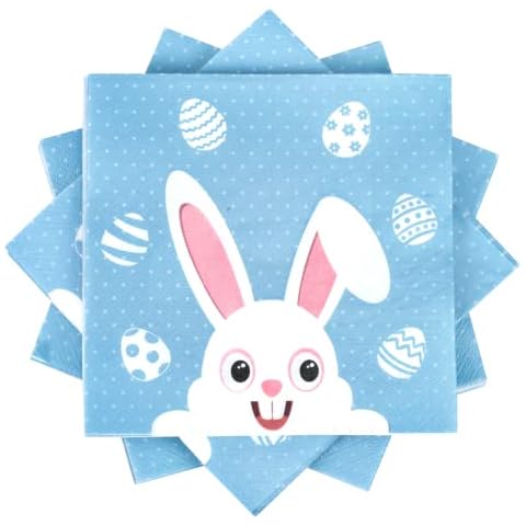 HONMOK 40 Stück Osterservietten Ostern Servietten Tiere Motivservietten Cover