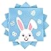 Produktbild HONMOK 40 Stück Osterservietten Ostern Servietten Tiere Motivservietten mit Cartoon Hasen 33x33cm blaue Sprücheservietten Papierservietten Tischdekoration für Ostern Frühlingsbrunch Party