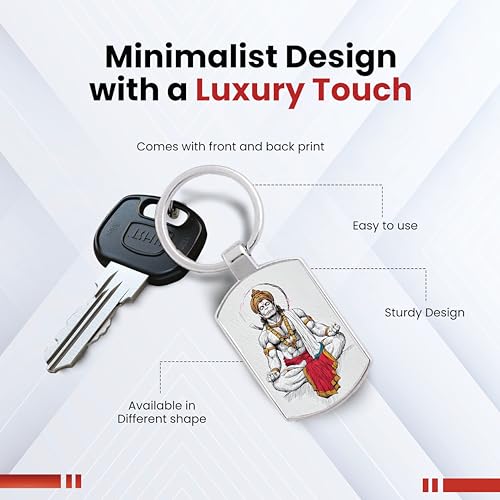 Image of Stylish Metal Keychains with Permanent Glossy Print - Inspirational Quotes & Spiritual Designs - Perfect Key chains for loved ones, Personal Use, Gifts & Return Gifts