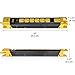 BESTTEN 7 Outlet Heavy Duty Metal Surge Protector Power Strip with Cord Management, 9-Foot Cord, ETL Certified, Yellow