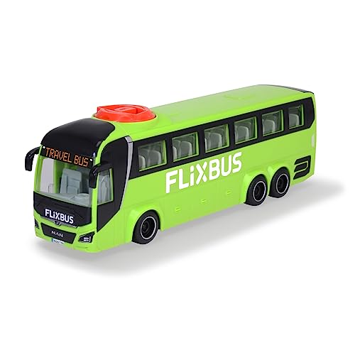 Dickie Toys - Autobús de Juguete Man FlixBus Verde, 27cm,