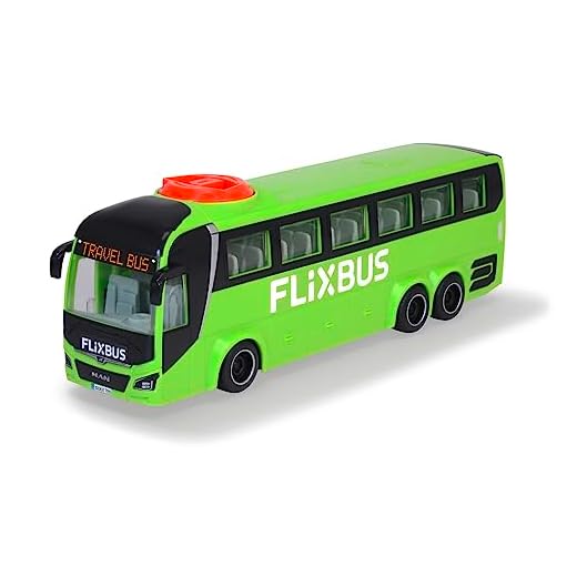 Dickie Toys - Autobus giocattolo Man FlixBus Verde, 27 cm, Autocar con funzione di sterzo, 3 anni (203744015)