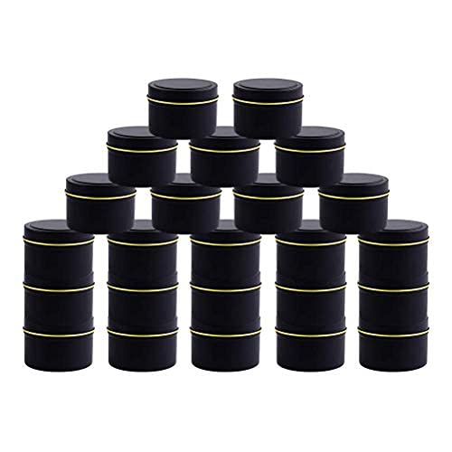 24 Pieces Candle Tin, 4 Oz Holiday Candles, Candle Containers, Travel Tins, Candle Jars For Candle Making (Black) #TOP18