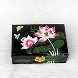 joyero Caja de joyería de Laca Caja de vanidad de Madera con Cerradura Caja de Almacenamiento de Ornamento Retro Chino (Color : 12)