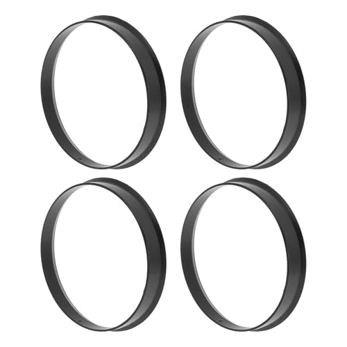 A ABSOPRO 66,6 Mm À 65,1 Mm Bagues De Centrage De Moyeu De Roue De Voiture en Polycarbonate Noir Anneaux De Moyeu Central De Roues d'arbre D'Amortissement 4 Pièces